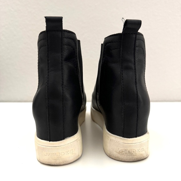 J/Slides Leather Slip-on Sneaker Platform Hidden Wedge Size 7.5 - Picture 5 of 7